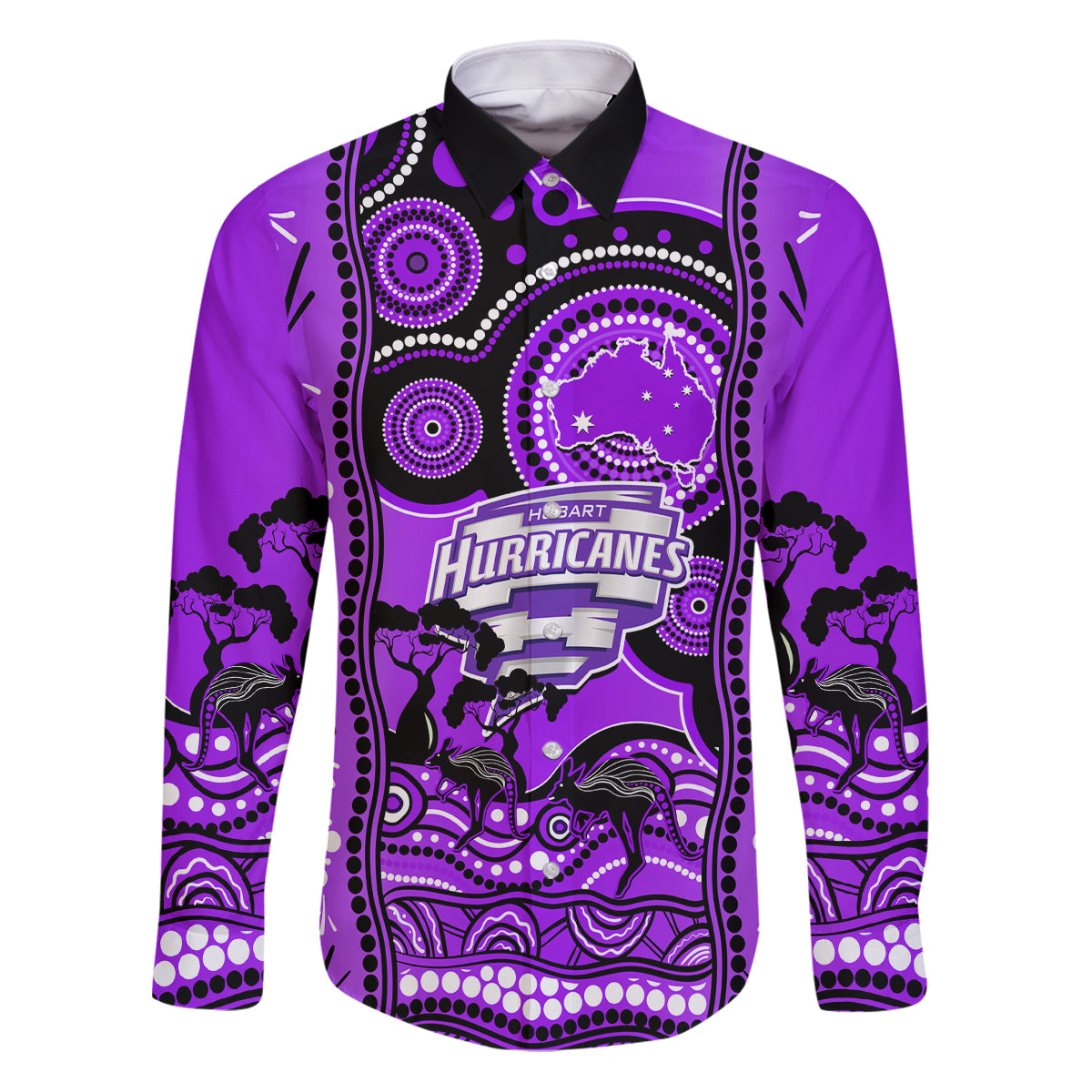 hobart-hurricanes-cricket-family-matching-puletasi-dress-and-hawaiian-shirt-happy-australia-day-aboriginal-art