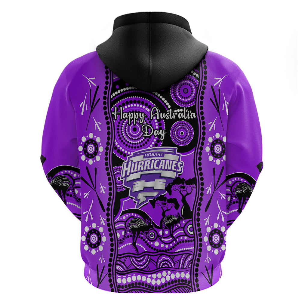 Hobart Hurricanes Cricket Hoodie Happy Australia Day Aboriginal Art - Vibe Hoodie Shop