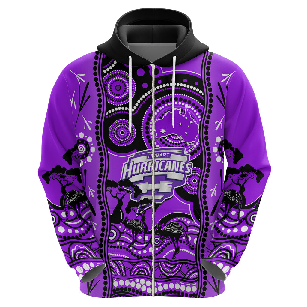 Hobart Hurricanes Cricket Hoodie Happy Australia Day Aboriginal Art - Vibe Hoodie Shop