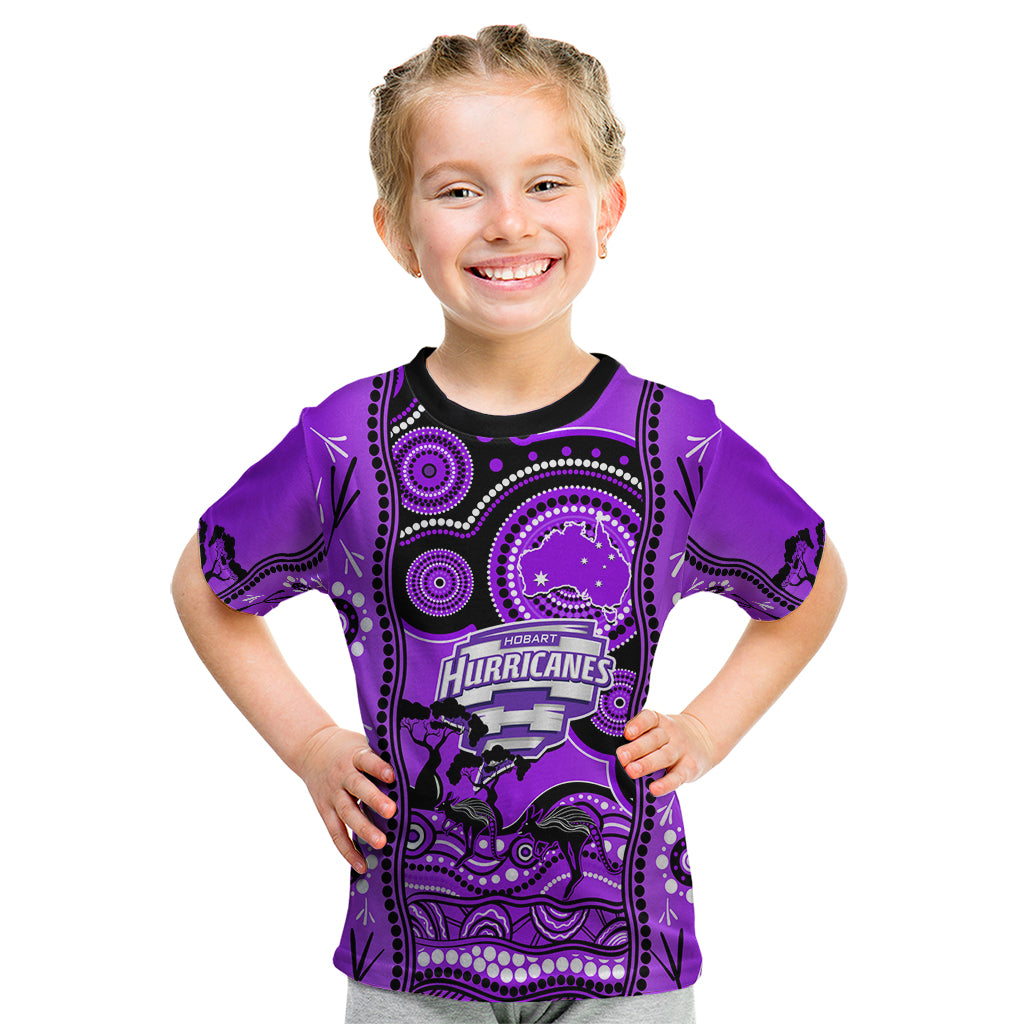 Hobart Hurricanes Cricket Kid T Shirt Happy Australia Day Aboriginal Art - Vibe Hoodie Shop