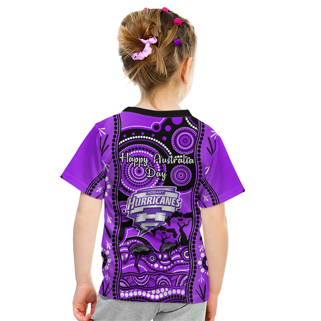 Hobart Hurricanes Cricket Kid T Shirt Happy Australia Day Aboriginal Art - Vibe Hoodie Shop