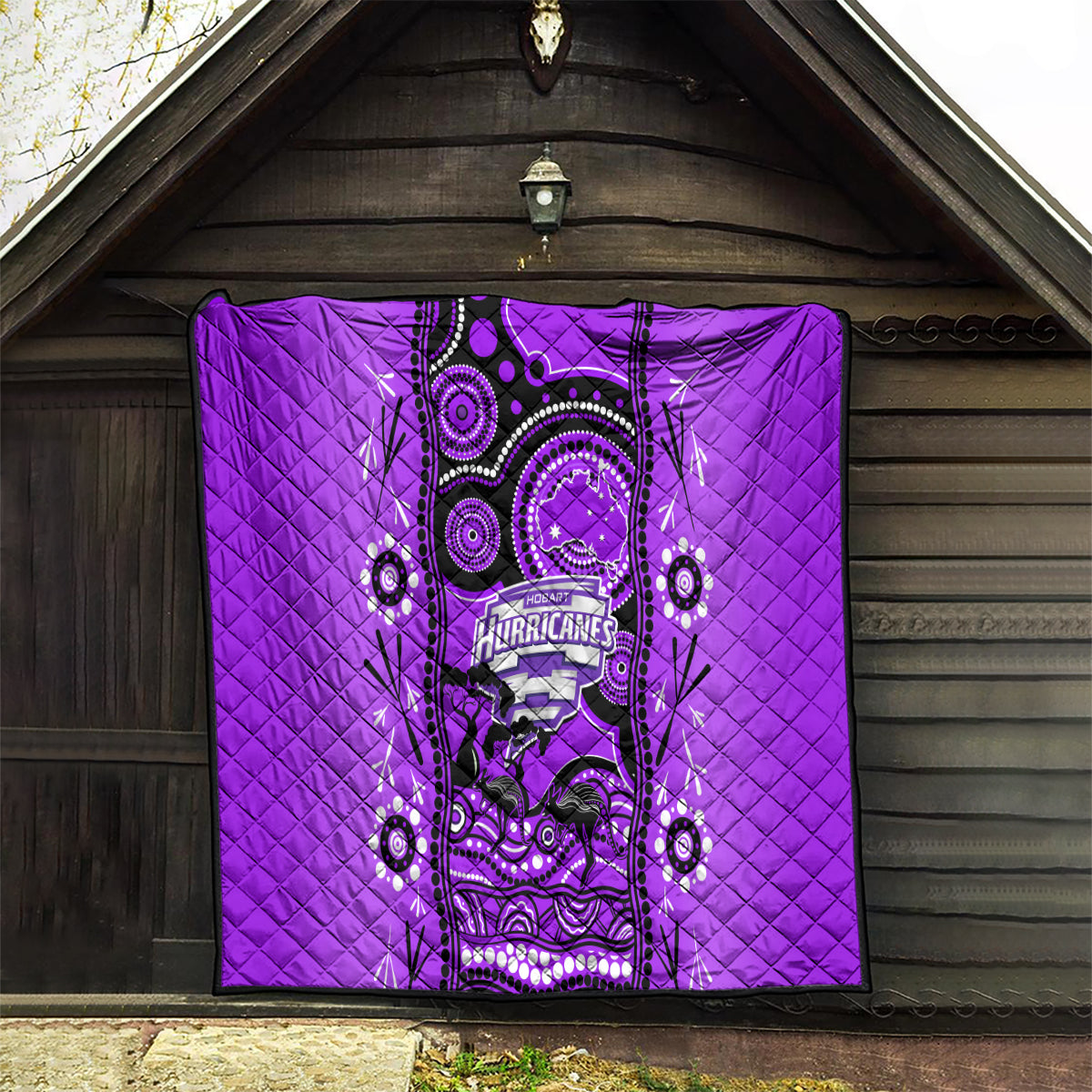 Hobart Hurricanes Cricket Quilt Happy Australia Day Aboriginal Art - Vibe Hoodie Shop