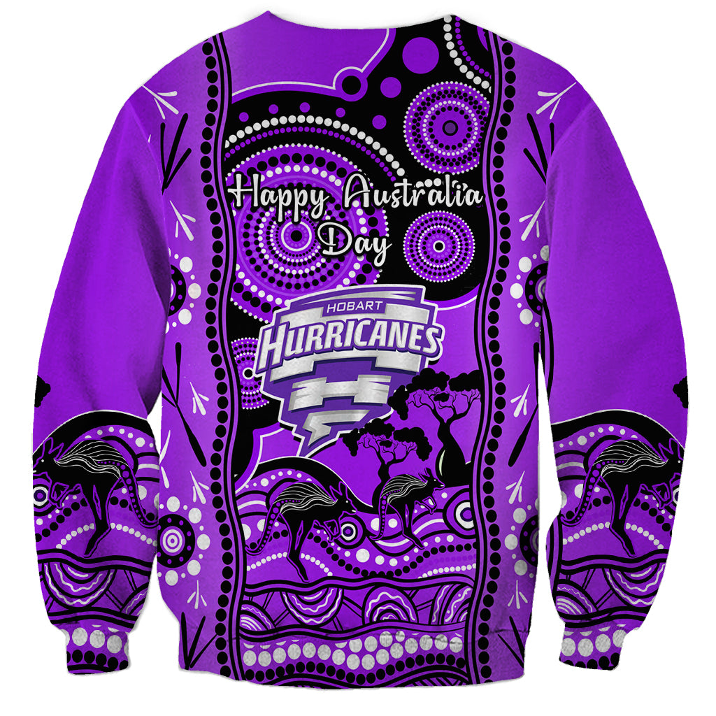 Hobart Hurricanes Cricket Sweatshirt Happy Australia Day Aboriginal Art - Vibe Hoodie Shop