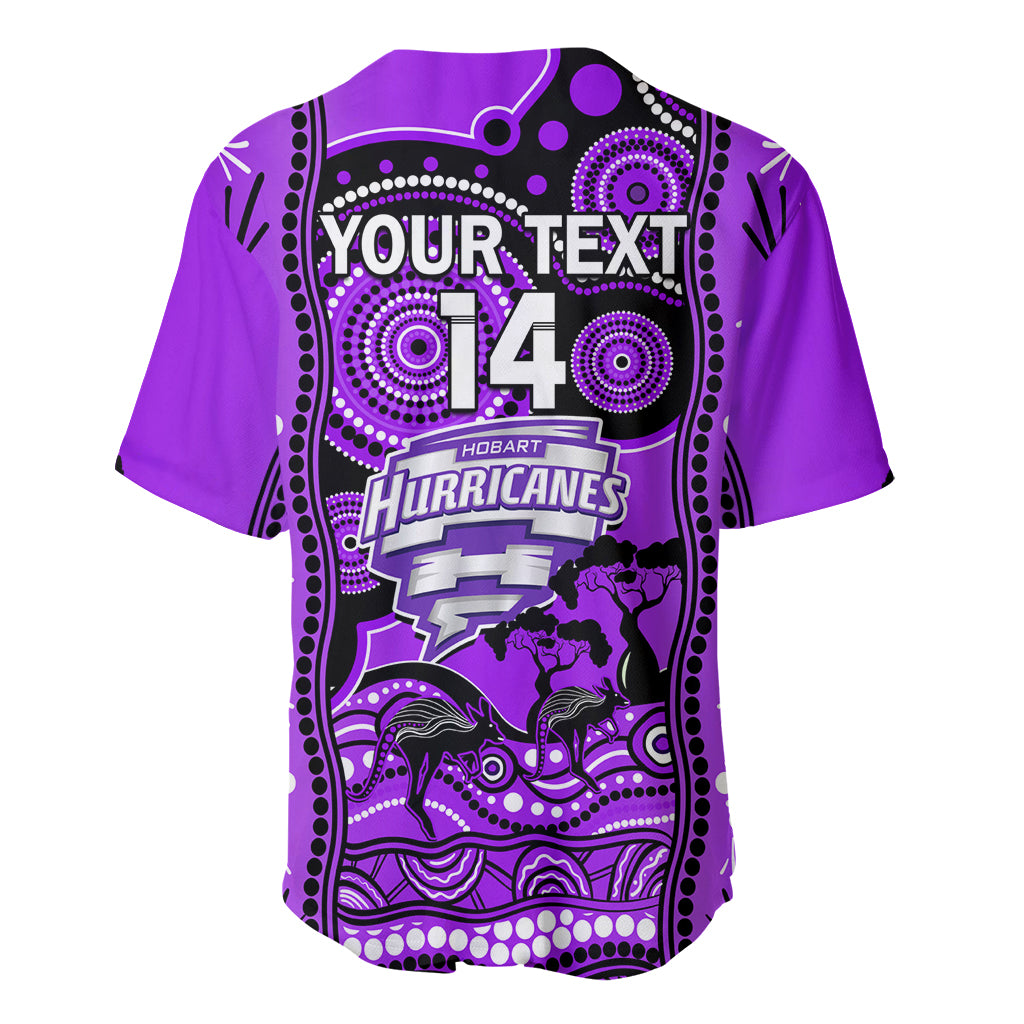 Custom Hobart Hurricanes Cricket Baseball Jersey Happy Australia Day Aboriginal Art - Vibe Hoodie Shop