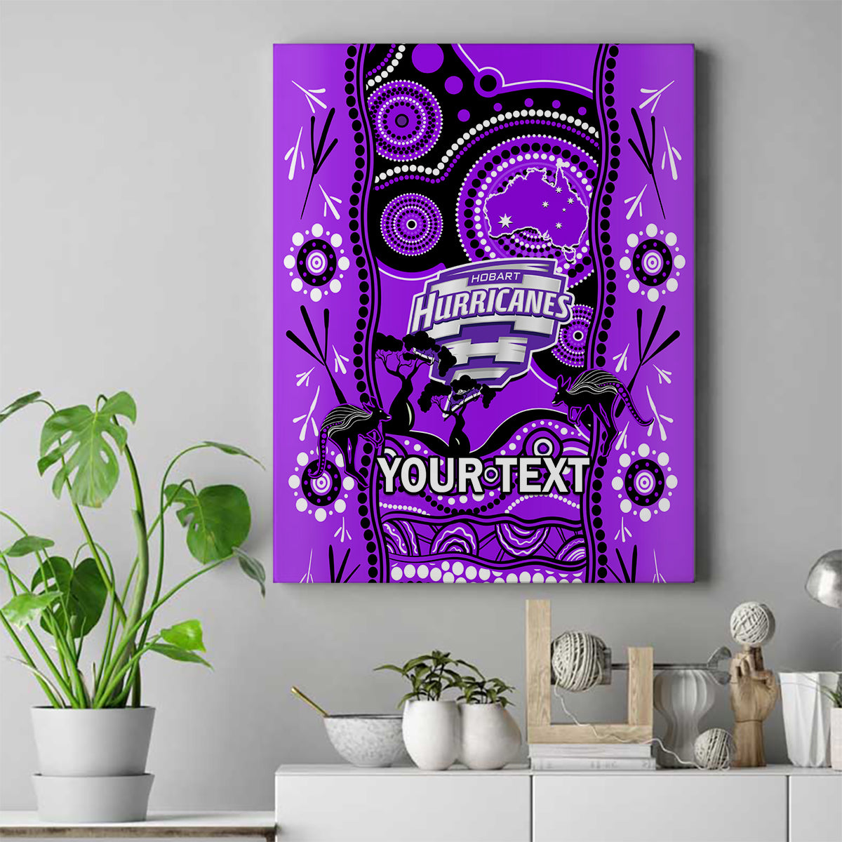 custom-hobart-hurricanes-cricket-canvas-wall-art-happy-australia-day-aboriginal-art