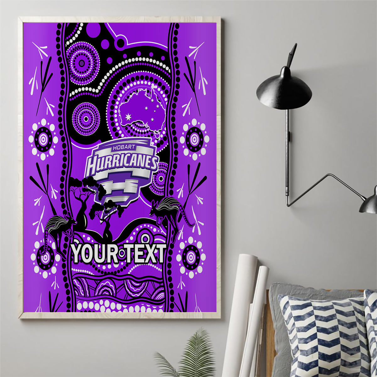 custom-hobart-hurricanes-cricket-canvas-wall-art-happy-australia-day-aboriginal-art