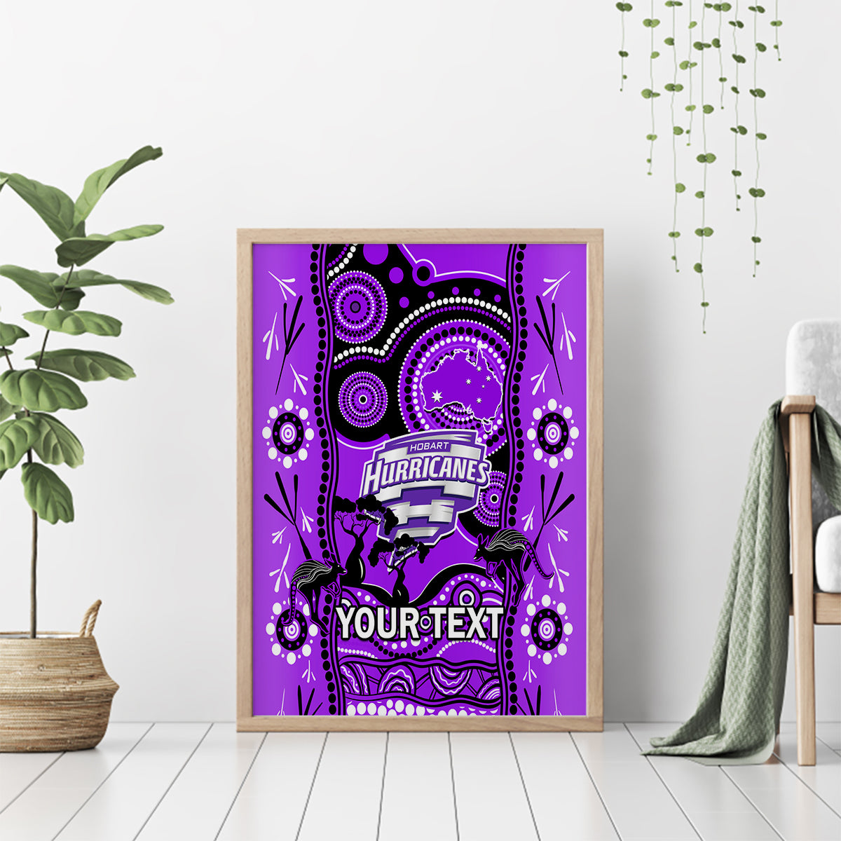 custom-hobart-hurricanes-cricket-canvas-wall-art-happy-australia-day-aboriginal-art