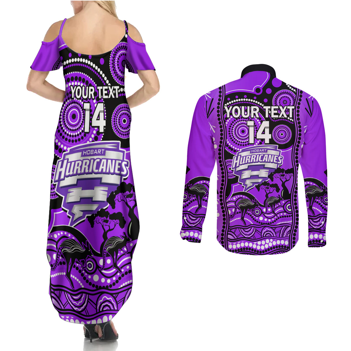 custom-hobart-hurricanes-cricket-couples-matching-summer-maxi-dress-and-long-sleeve-button-shirt-happy-australia-day-aboriginal-art