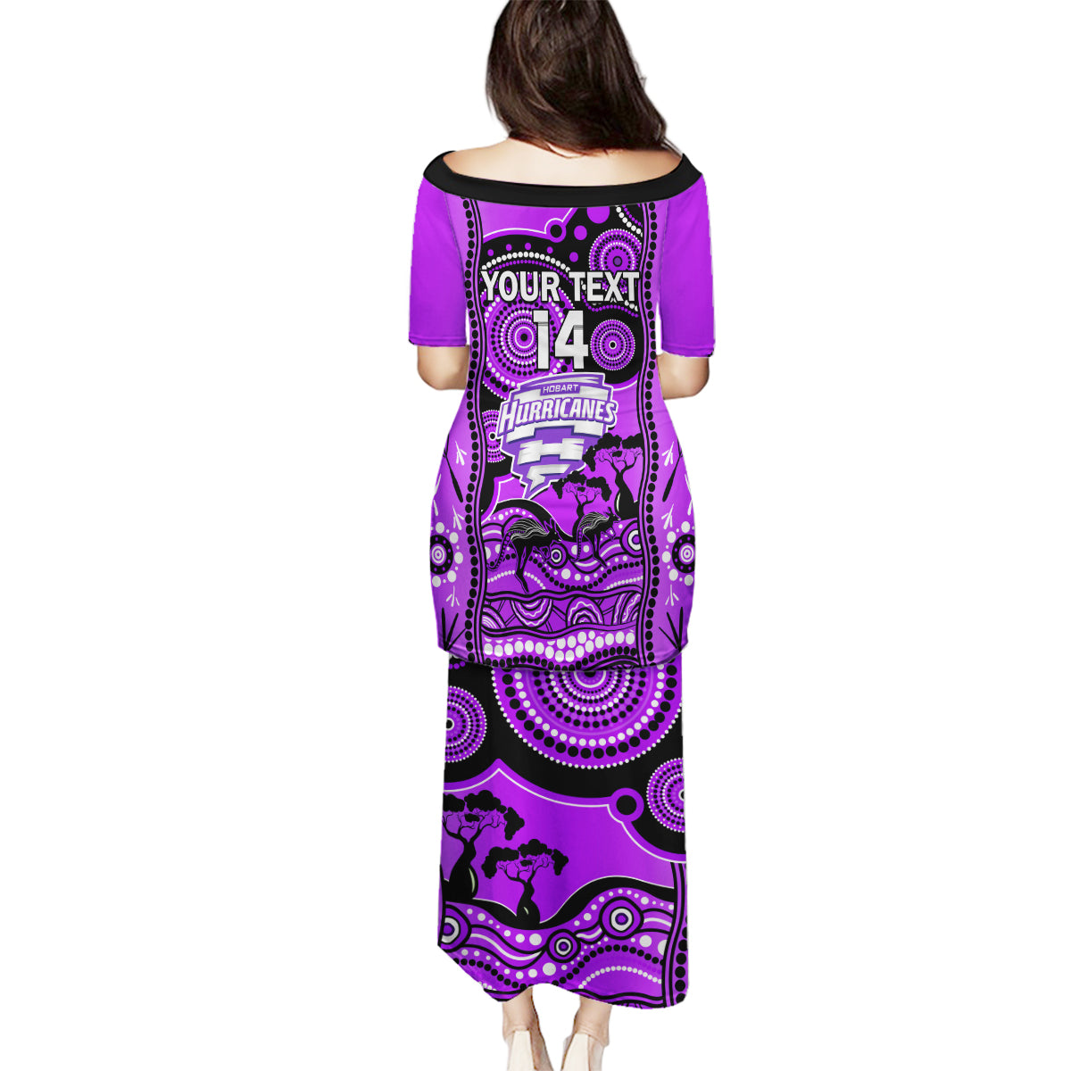 custom-hobart-hurricanes-cricket-family-matching-puletasi-dress-and-hawaiian-shirt-happy-australia-day-aboriginal-art