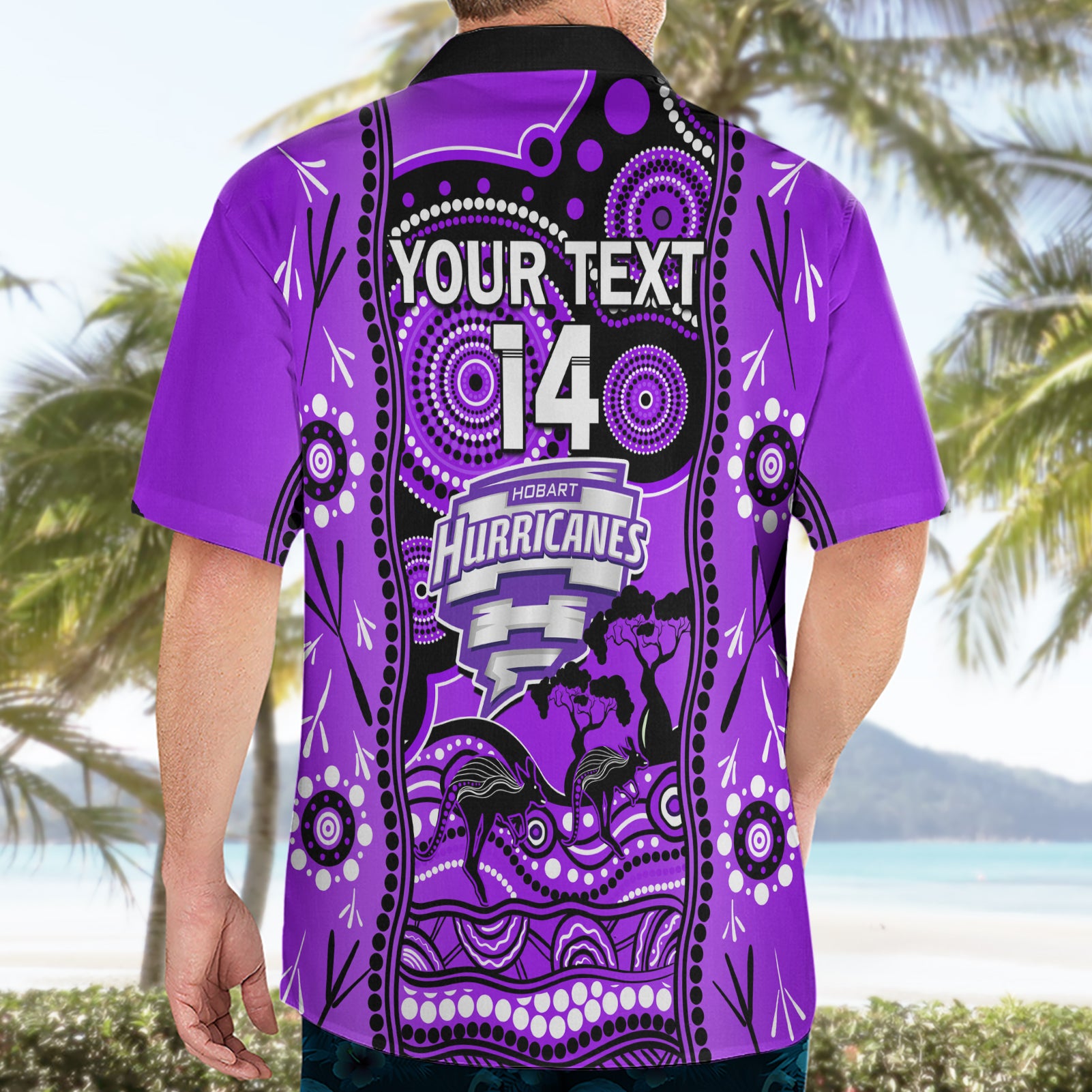 Custom Hobart Hurricanes Cricket Hawaiian Shirt Happy Australia Day Aboriginal Art - Vibe Hoodie Shop