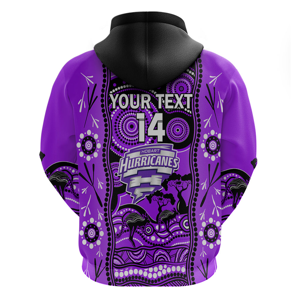 Custom Hobart Hurricanes Cricket Hoodie Happy Australia Day Aboriginal Art - Vibe Hoodie Shop