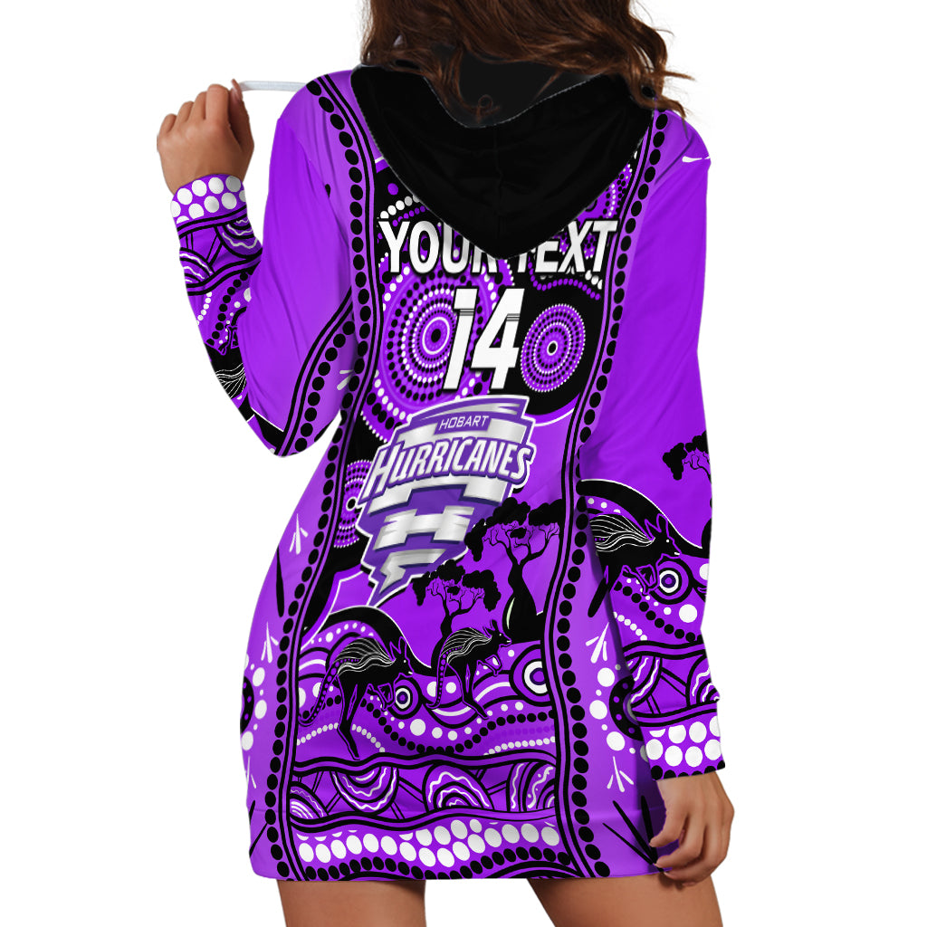 Custom Hobart Hurricanes Cricket Hoodie Dress Happy Australia Day Aboriginal Art - Vibe Hoodie Shop