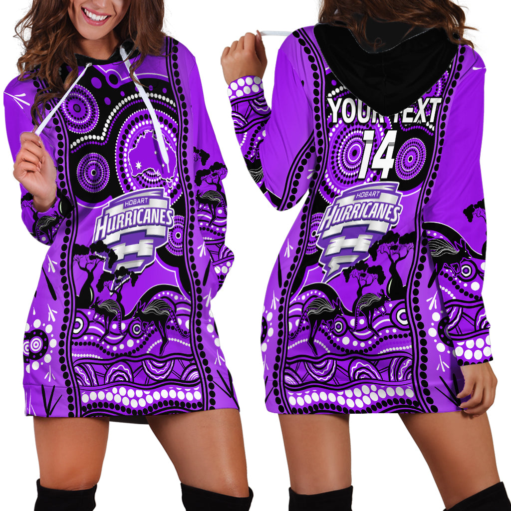 Custom Hobart Hurricanes Cricket Hoodie Dress Happy Australia Day Aboriginal Art - Vibe Hoodie Shop