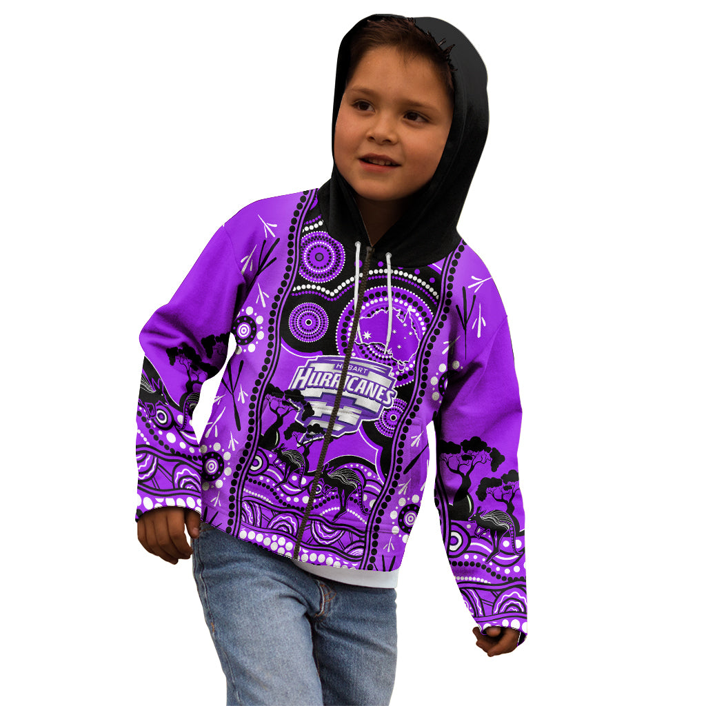 Custom Hobart Hurricanes Cricket Kid Hoodie Happy Australia Day Aboriginal Art - Vibe Hoodie Shop