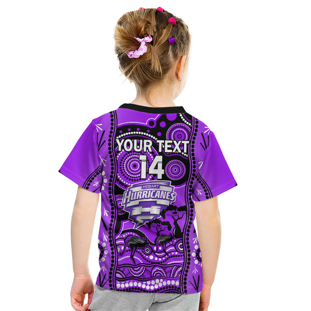 Custom Hobart Hurricanes Cricket Kid T Shirt Happy Australia Day Aboriginal Art - Vibe Hoodie Shop