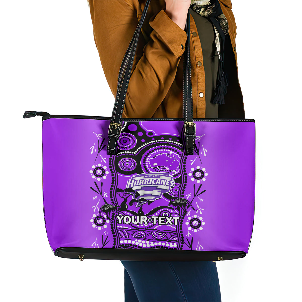 custom-hobart-hurricanes-cricket-leather-tote-bag-happy-australia-day-aboriginal-art