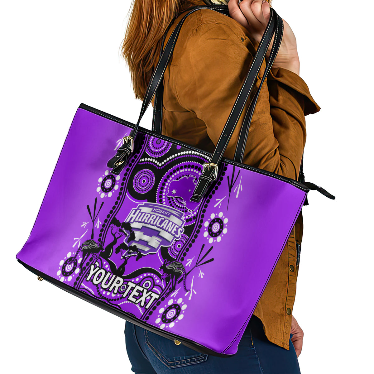 custom-hobart-hurricanes-cricket-leather-tote-bag-happy-australia-day-aboriginal-art