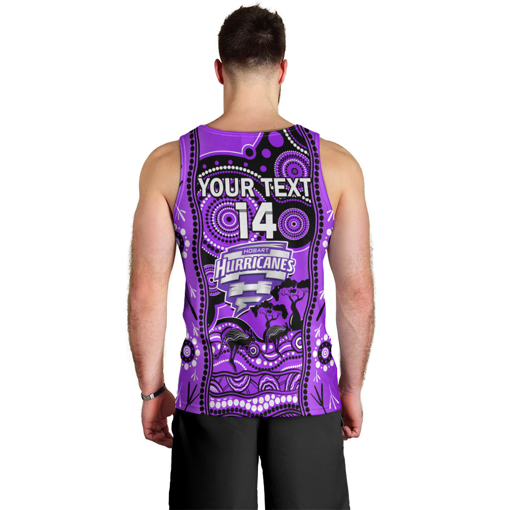 Custom Hobart Hurricanes Cricket Men Tank Top Happy Australia Day Aboriginal Art - Vibe Hoodie Shop