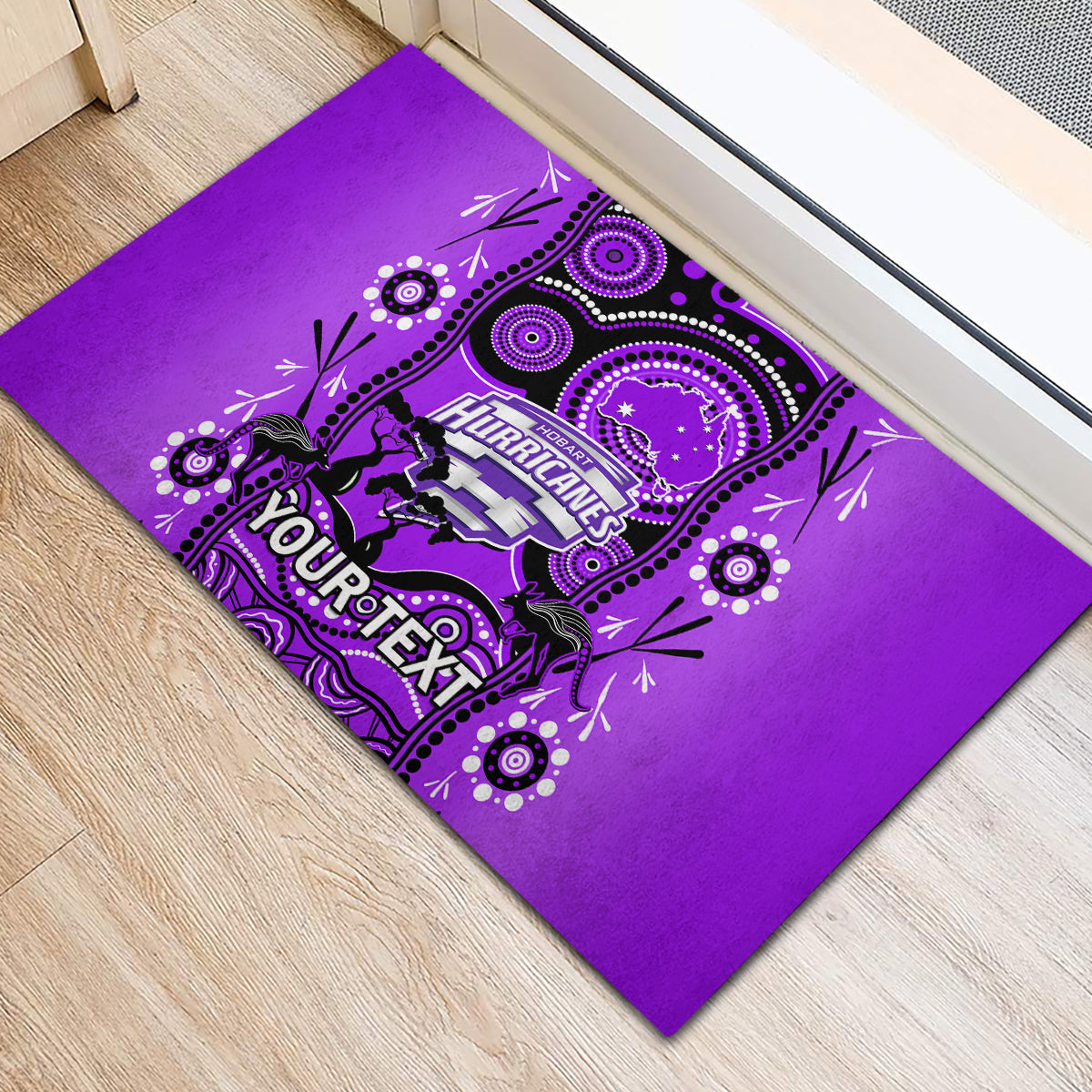 custom-hobart-hurricanes-cricket-rubber-doormat-happy-australia-day-aboriginal-art