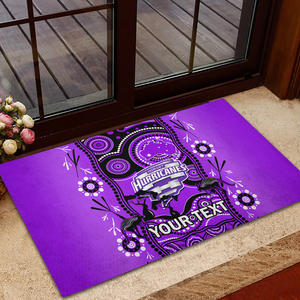 custom-hobart-hurricanes-cricket-rubber-doormat-happy-australia-day-aboriginal-art