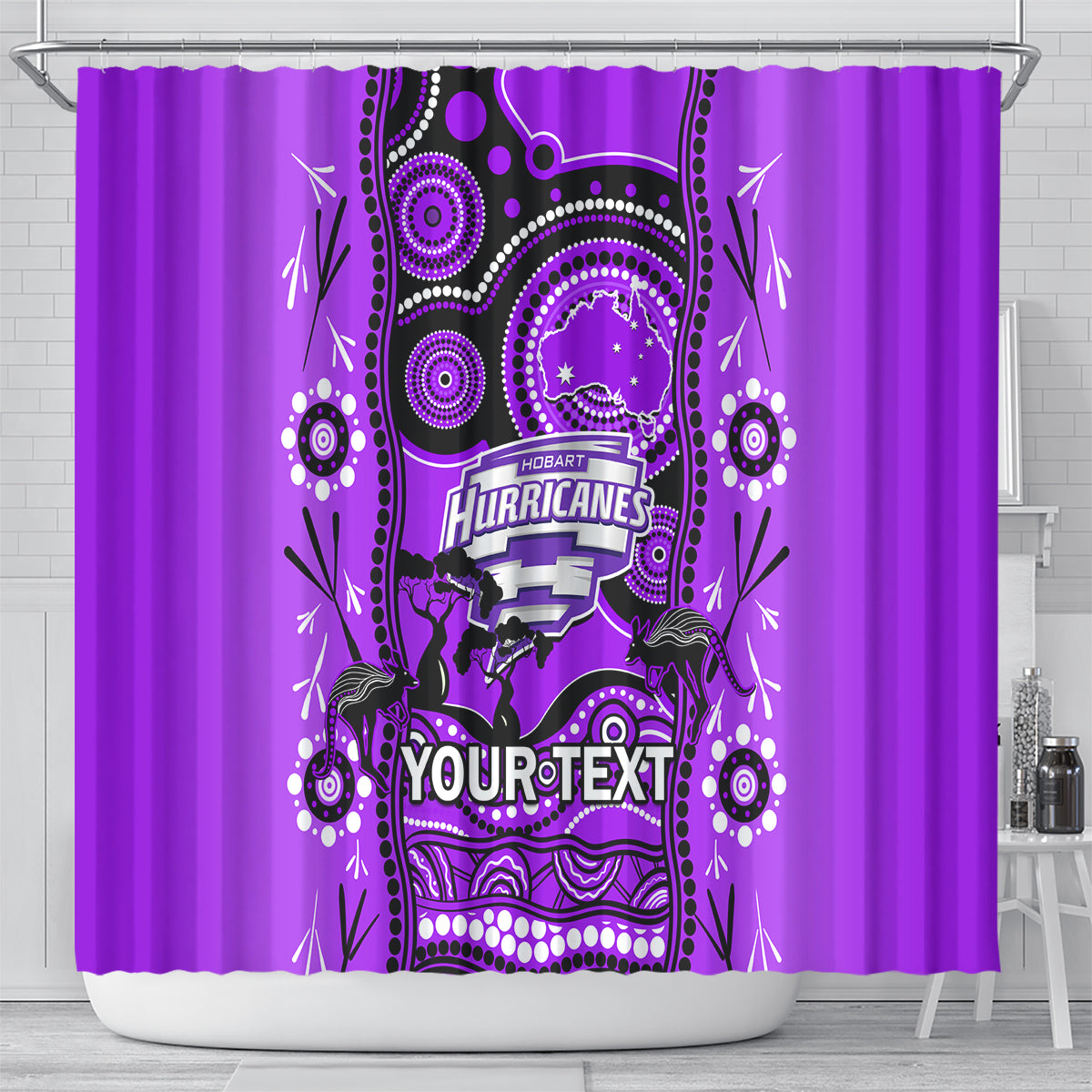 custom-hobart-hurricanes-cricket-shower-curtain-happy-australia-day-aboriginal-art