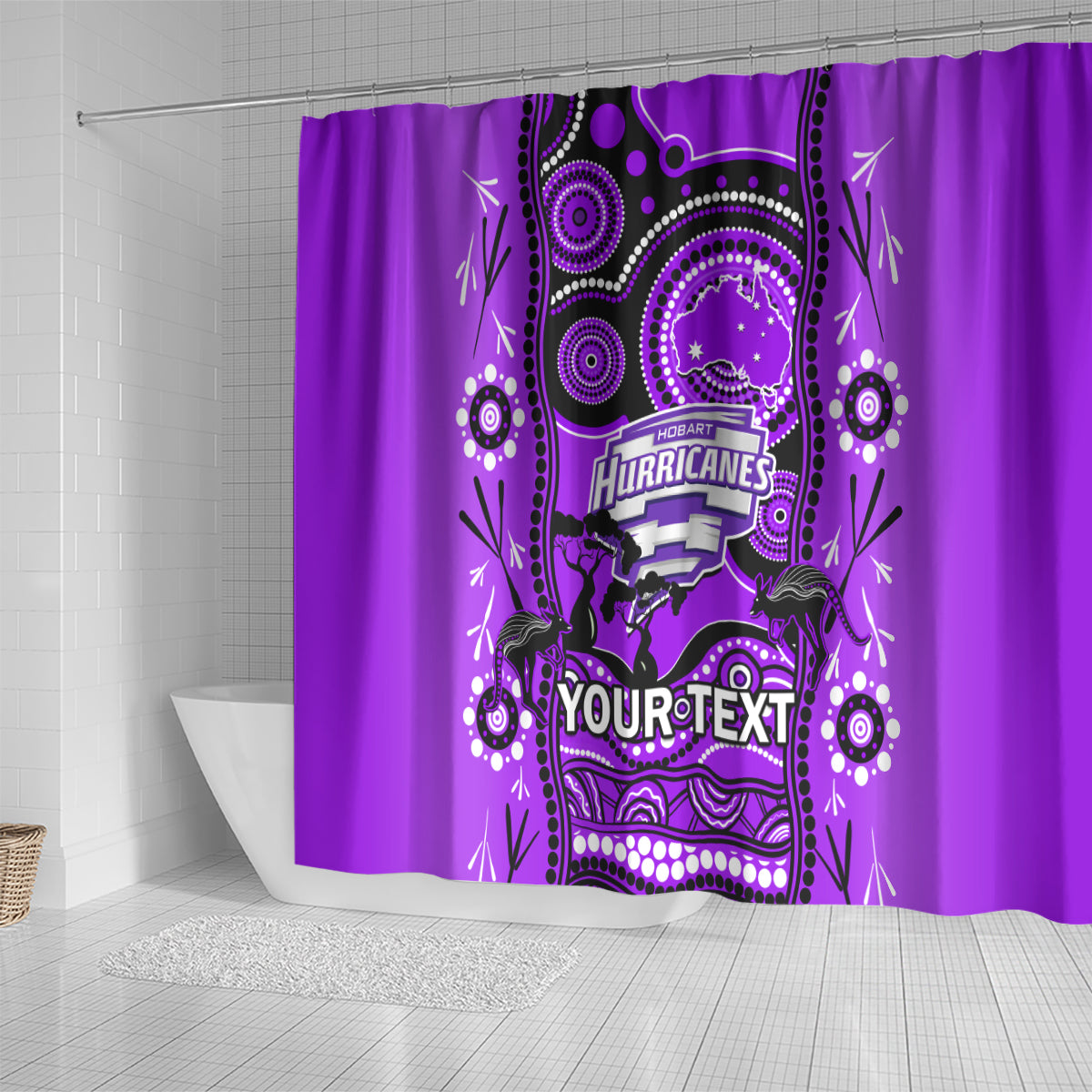 custom-hobart-hurricanes-cricket-shower-curtain-happy-australia-day-aboriginal-art