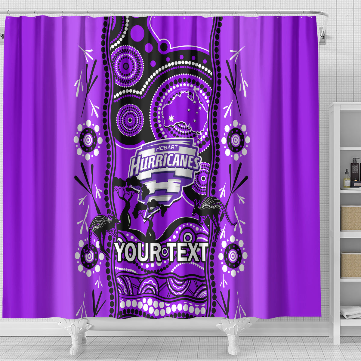 custom-hobart-hurricanes-cricket-shower-curtain-happy-australia-day-aboriginal-art