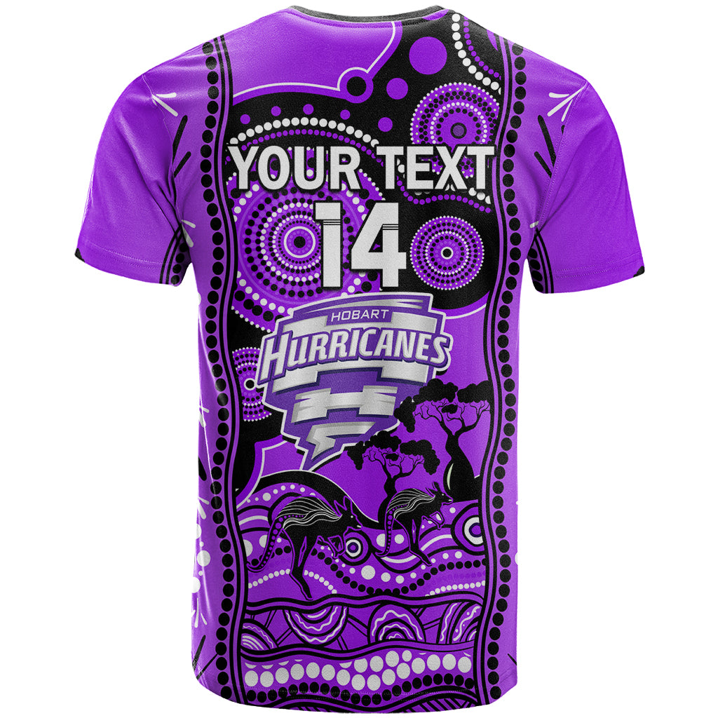 Custom Hobart Hurricanes Cricket T Shirt Happy Australia Day Aboriginal Art - Vibe Hoodie Shop