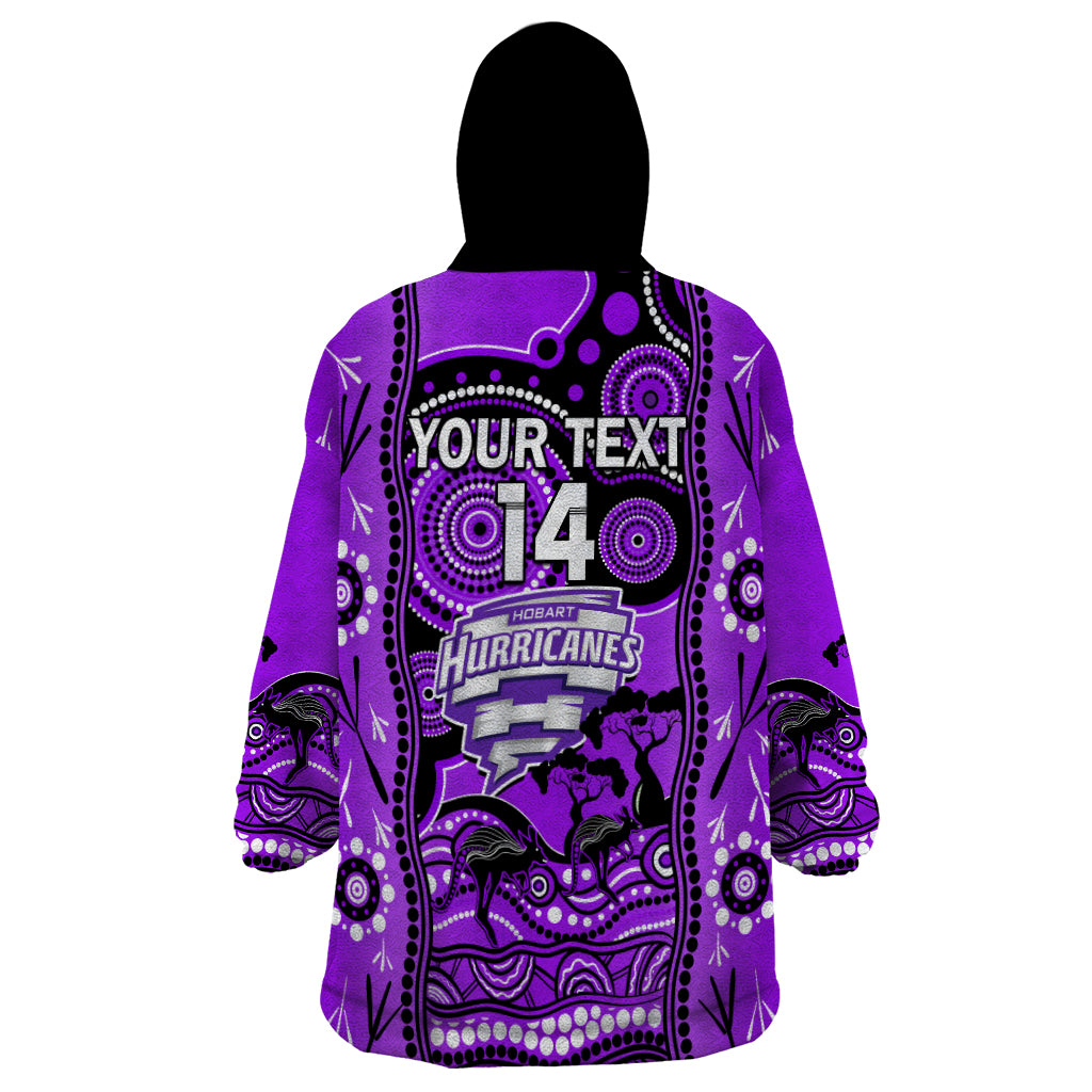 Custom Hobart Hurricanes Cricket Wearable Blanket Hoodie Happy Australia Day Aboriginal Art - Vibe Hoodie Shop