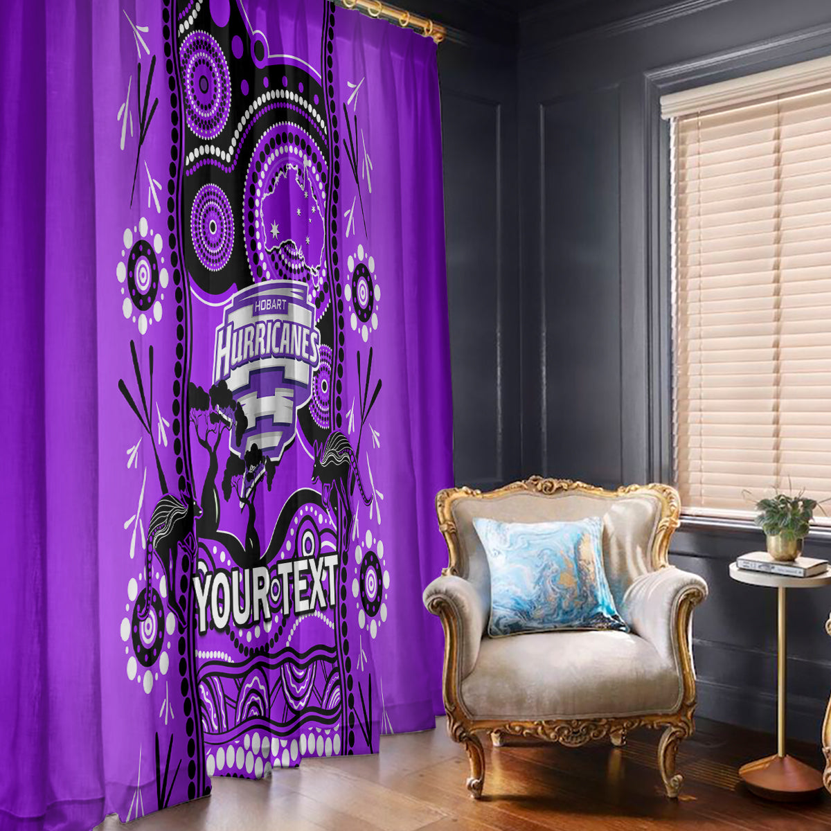 custom-hobart-hurricanes-cricket-window-curtain-happy-australia-day-aboriginal-art