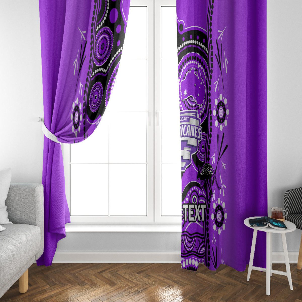 custom-hobart-hurricanes-cricket-window-curtain-happy-australia-day-aboriginal-art