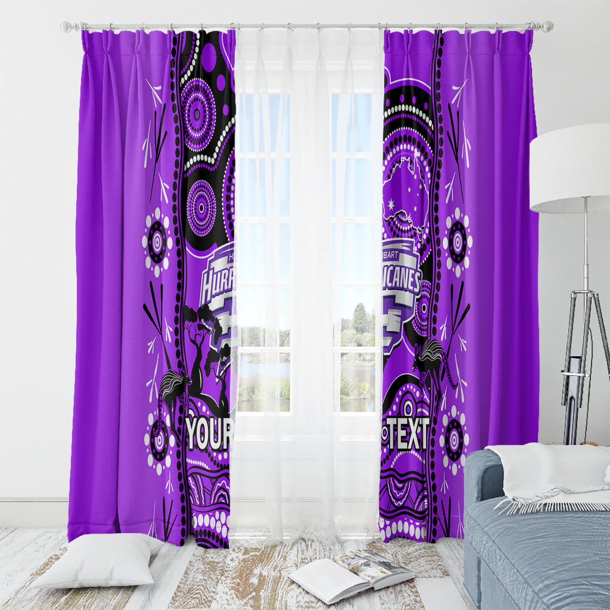 custom-hobart-hurricanes-cricket-window-curtain-happy-australia-day-aboriginal-art