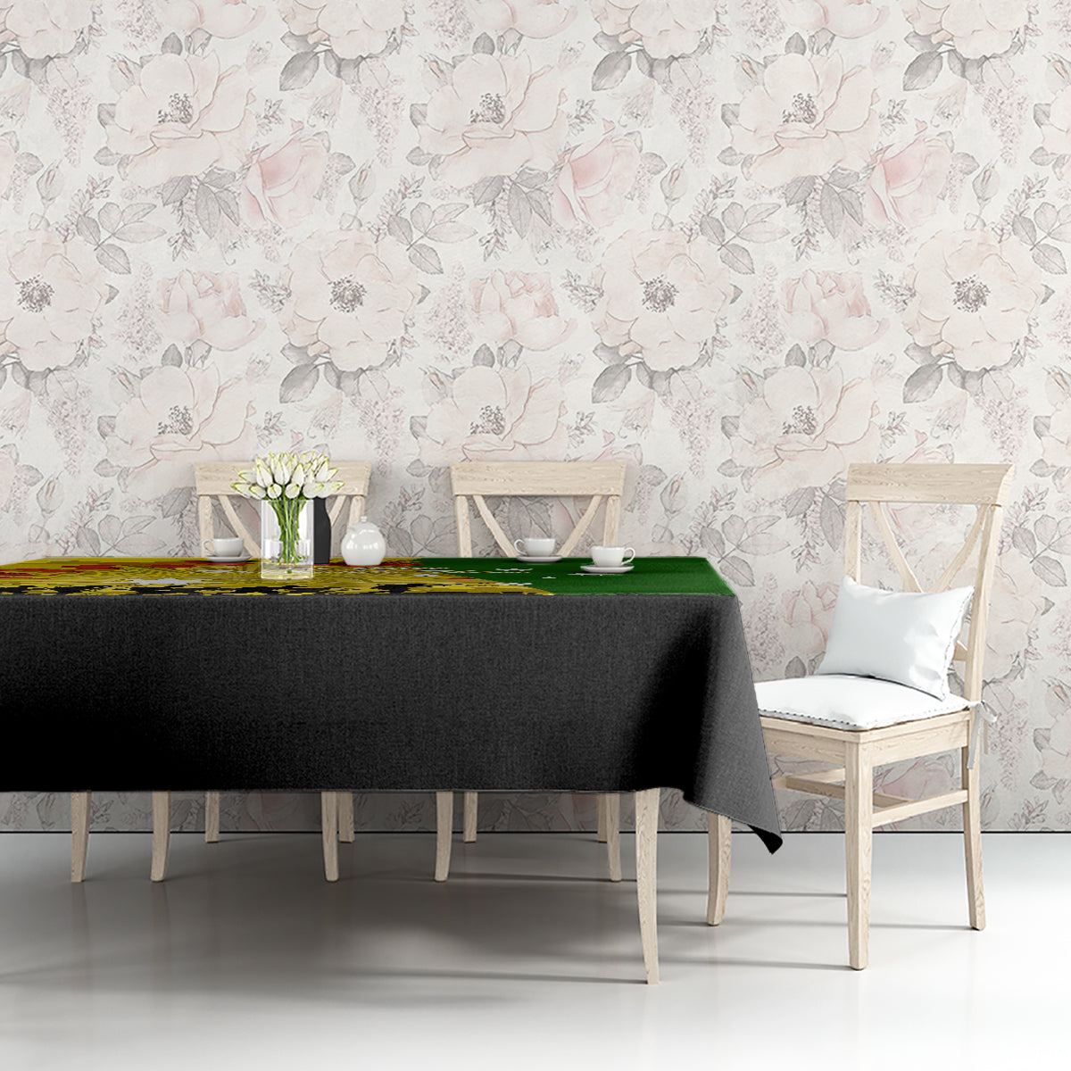 Australia Cricket ANZAC Day 2024 Tablecloth Australian Army Camouflage With Poppies