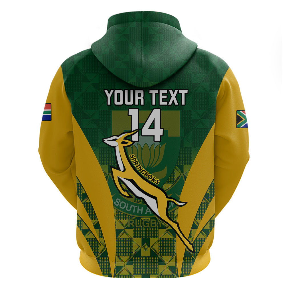 Custom South Africa Rugby Hoodie Go Springboks Kente Pattern With Bokke - Vibe Hoodie Shop