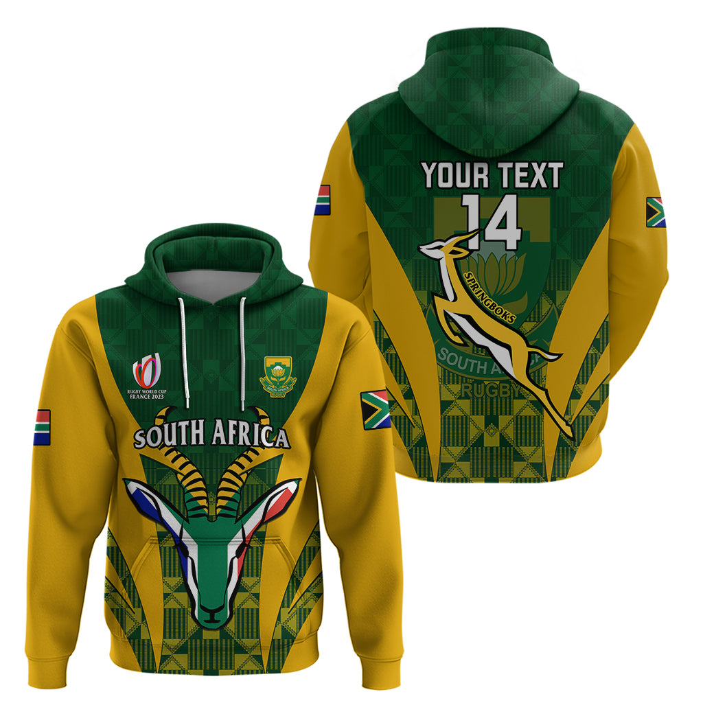 Custom South Africa Rugby Hoodie Go Springboks Kente Pattern With Bokke - Vibe Hoodie Shop