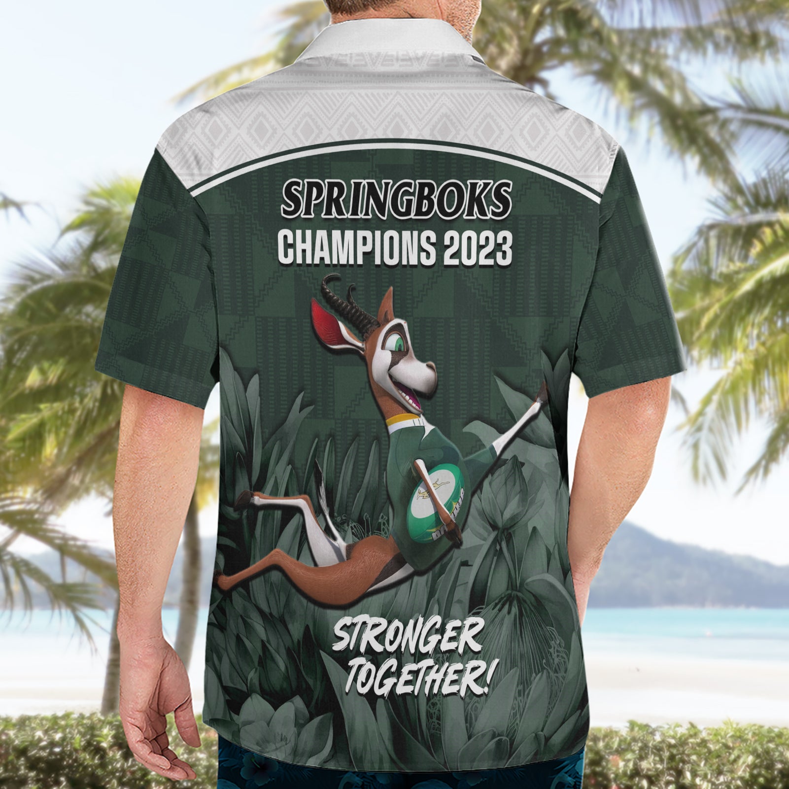 South Africa Rugby Hawaiian Shirt Springboks 4th Champions World Cup Proud Bokke - Vibe Hoodie Shop