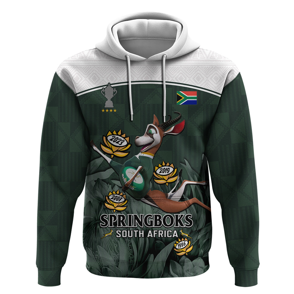 South Africa Rugby Hoodie Springboks 4th Champions World Cup Proud Bokke - Vibe Hoodie Shop