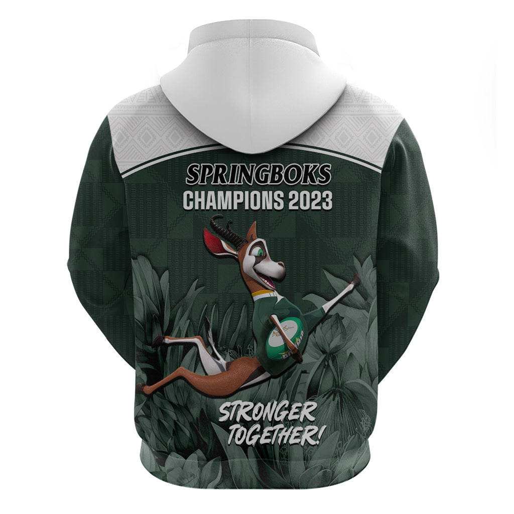 South Africa Rugby Hoodie Springboks 4th Champions World Cup Proud Bokke - Vibe Hoodie Shop
