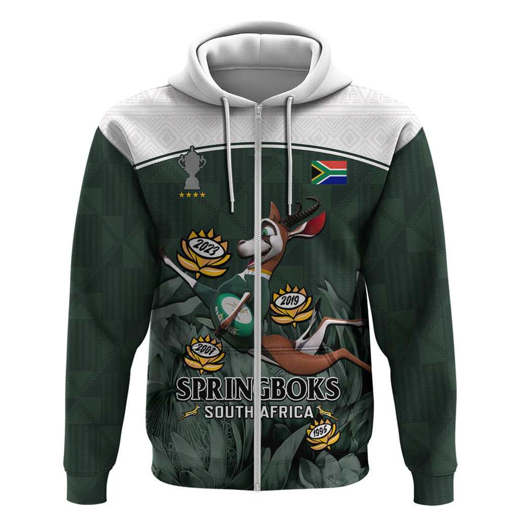 South Africa Rugby Hoodie Springboks 4th Champions World Cup Proud Bokke - Vibe Hoodie Shop