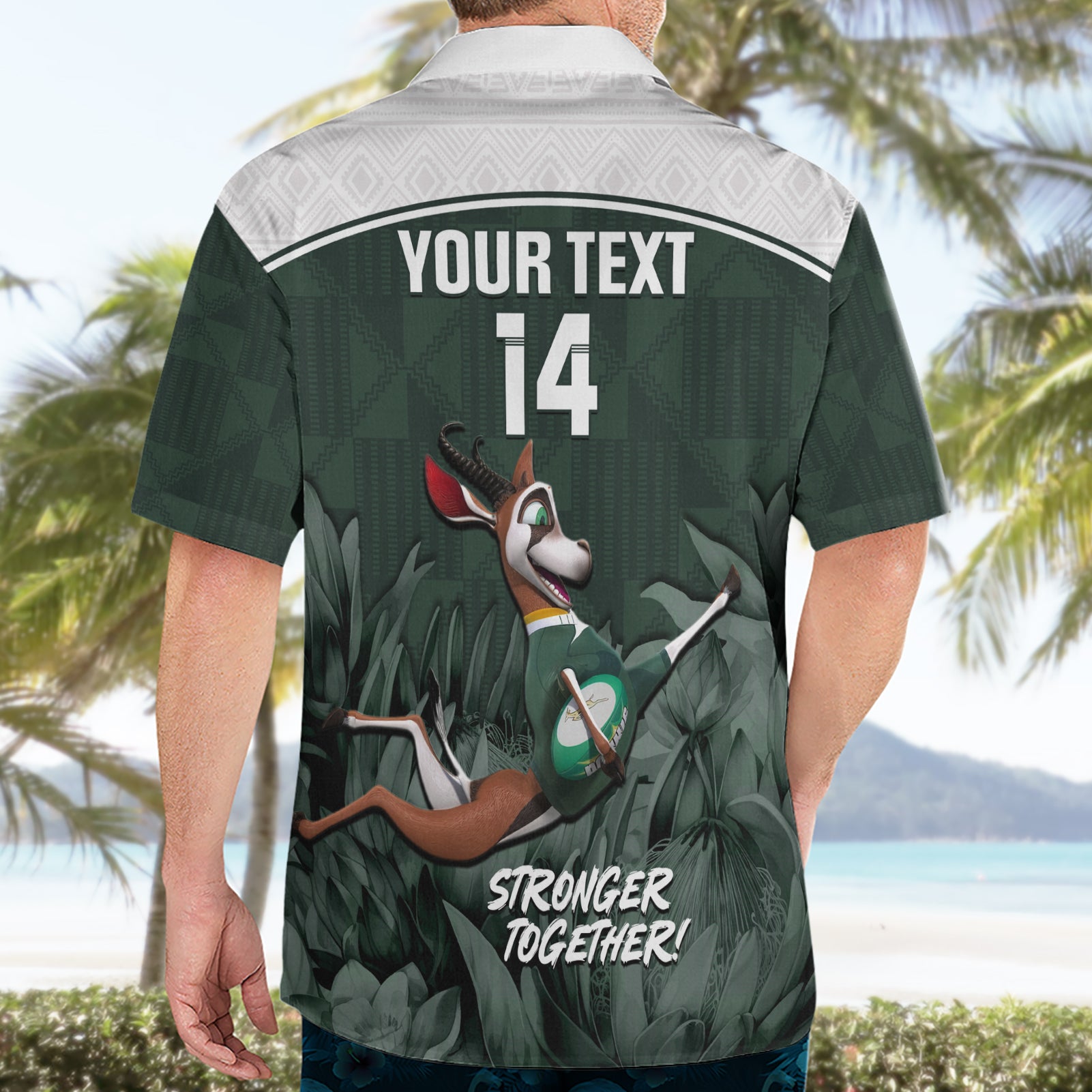 Custom South Africa Rugby Hawaiian Shirt Springboks 4th Champions World Cup Proud Bokke - Vibe Hoodie Shop