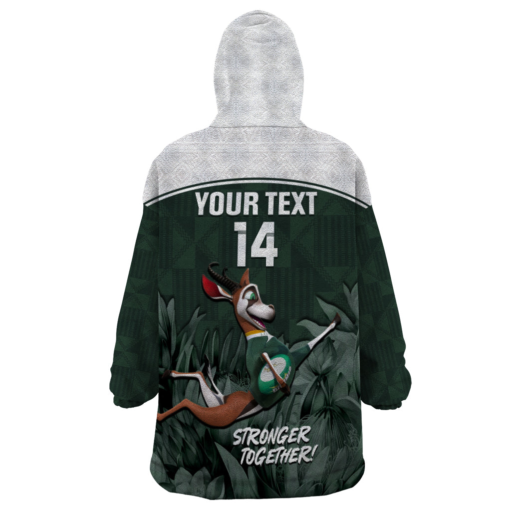 Custom South Africa Rugby Wearable Blanket Hoodie Springboks 4th Champions World Cup Proud Bokke - Vibe Hoodie Shop