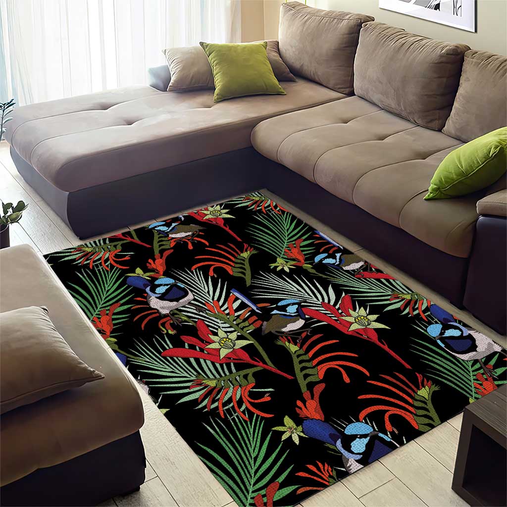 Australia Kangaroo Paw And Splendid Fairy-wren Area Rug Sameless Style - Vibe Hoodie Shop