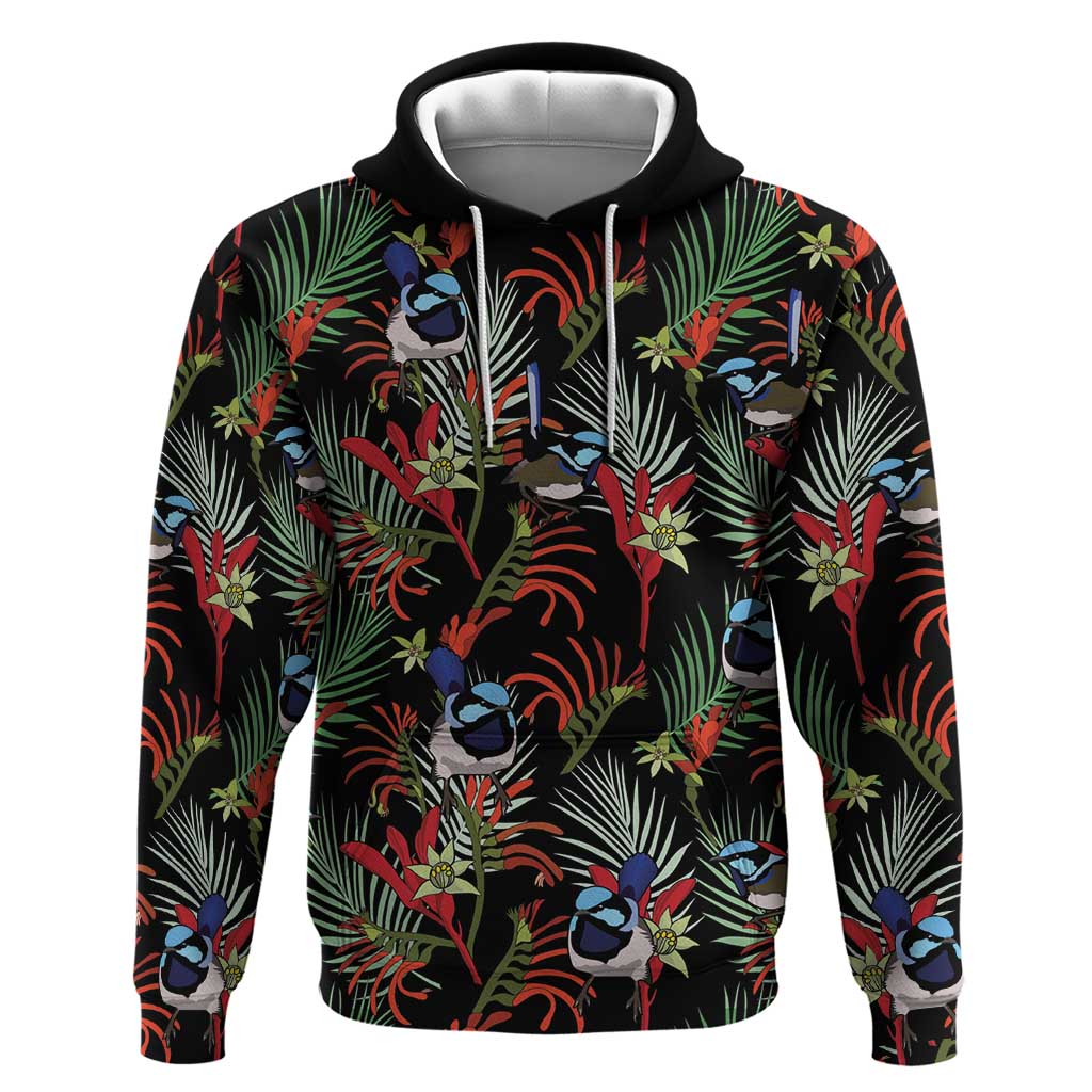 Australia Kangaroo Paw And Splendid Fairy-wren Hoodie Sameless Style - Vibe Hoodie Shop
