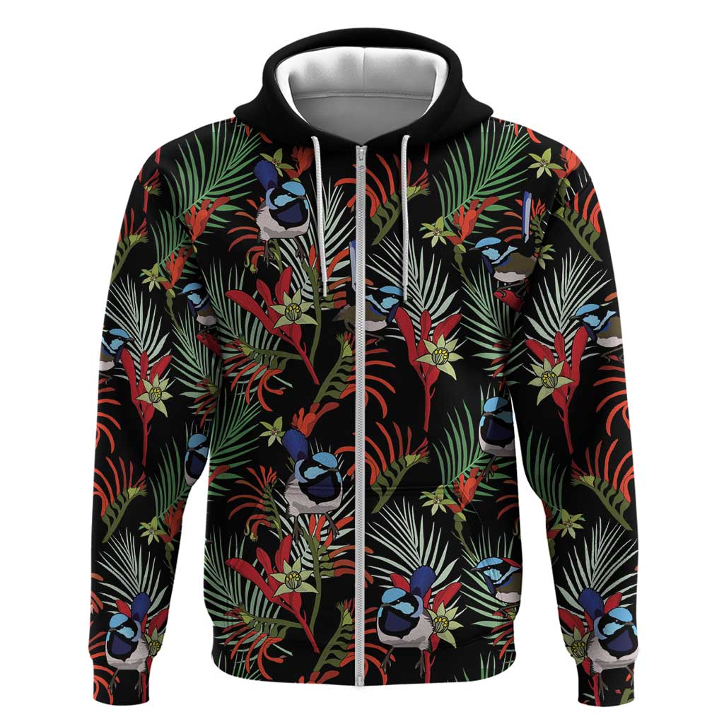 Australia Kangaroo Paw And Splendid Fairy-wren Hoodie Sameless Style - Vibe Hoodie Shop