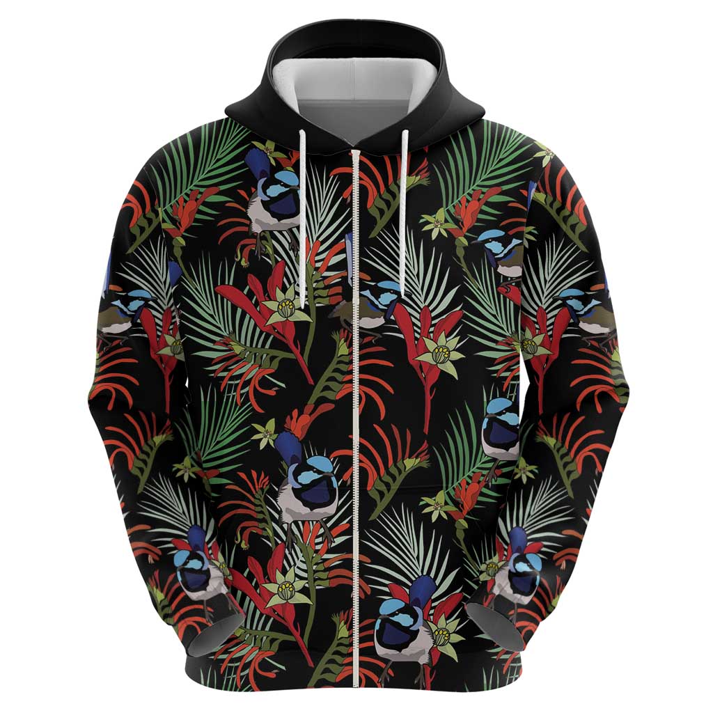 Australia Kangaroo Paw And Splendid Fairy-wren Hoodie Sameless Style - Vibe Hoodie Shop
