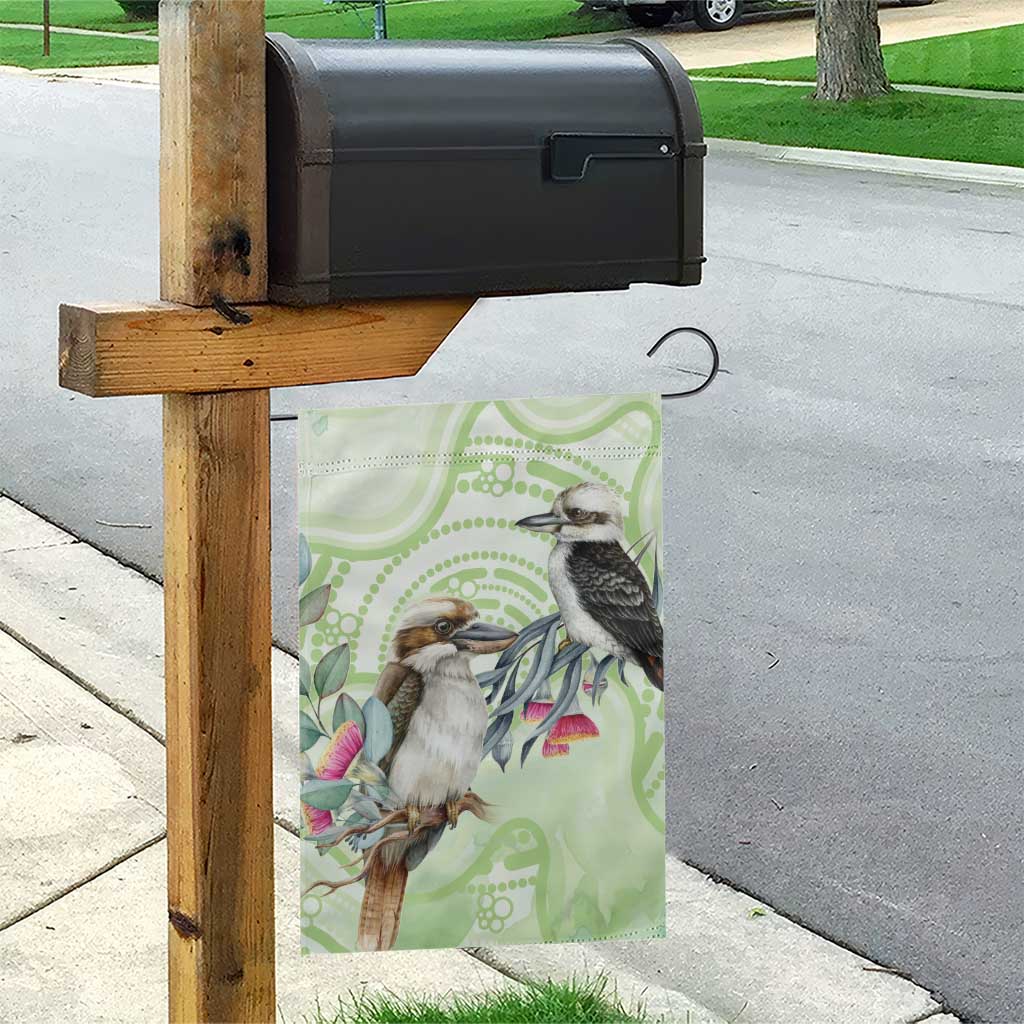 Australia Gumtree And Kookaburra Garden Flag Aboriginal Art - Watercolor Style - Vibe Hoodie Shop