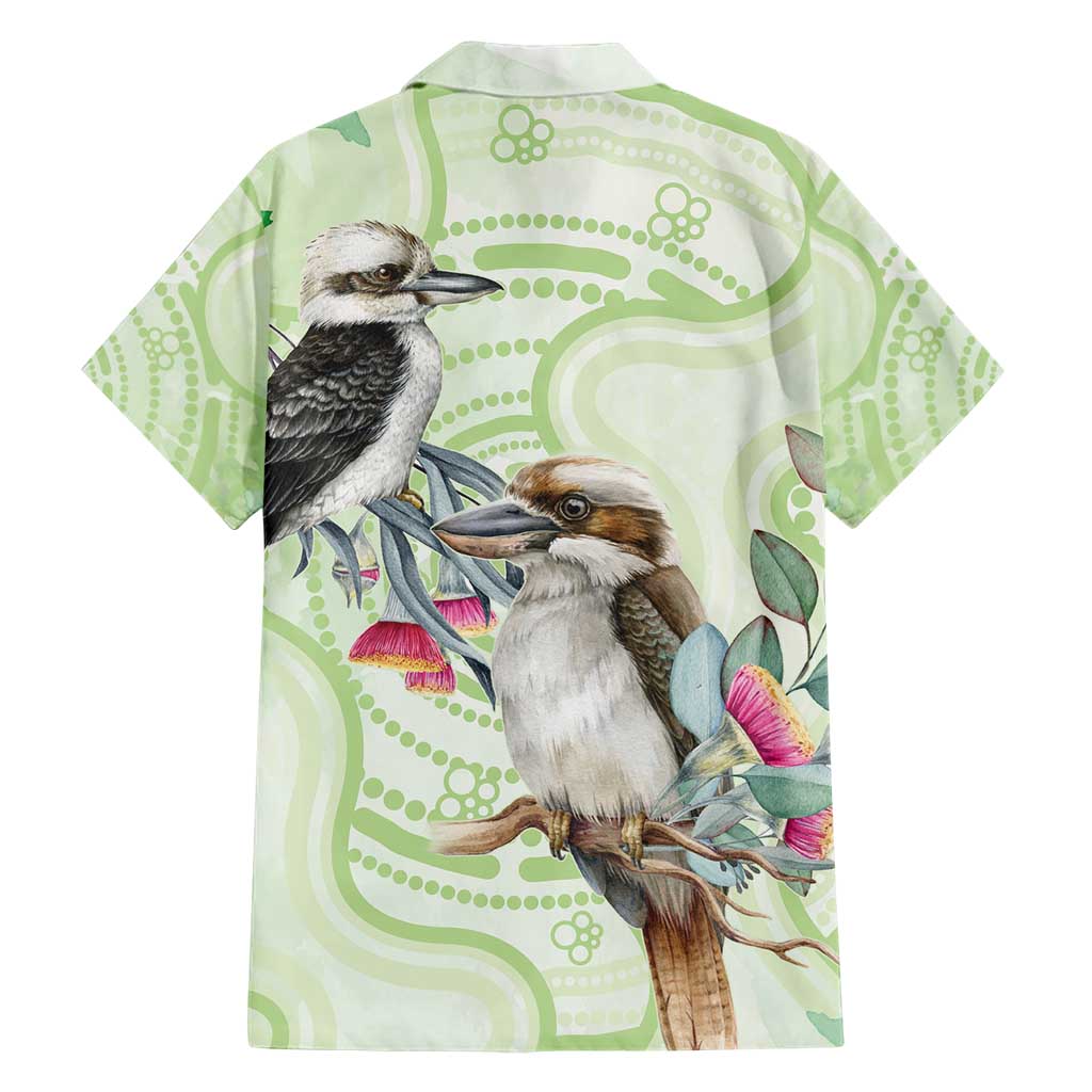 Australia Gumtree And Kookaburra Hawaiian Shirt Aboriginal Art - Watercolor Style - Vibe Hoodie Shop