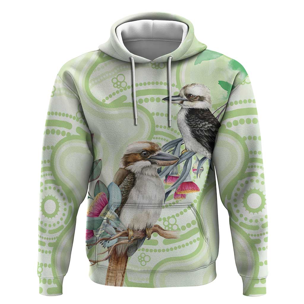 Australia Gumtree And Kookaburra Hoodie Aboriginal Art - Watercolor Style - Vibe Hoodie Shop