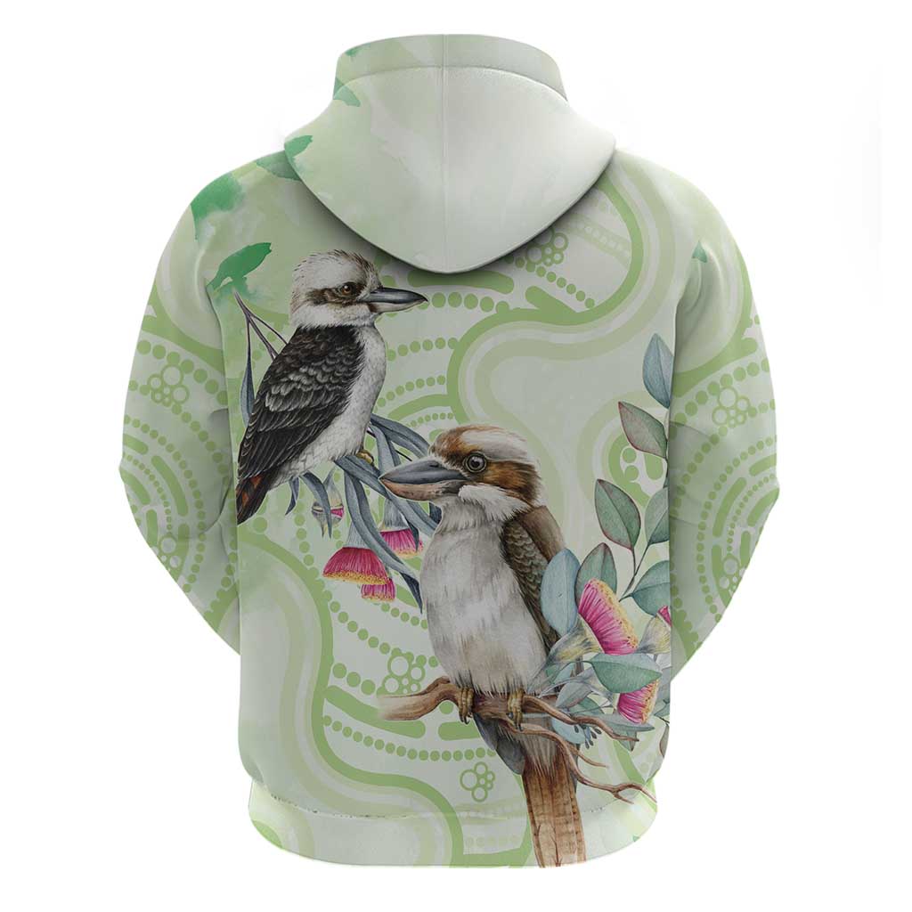 Australia Gumtree And Kookaburra Hoodie Aboriginal Art - Watercolor Style - Vibe Hoodie Shop
