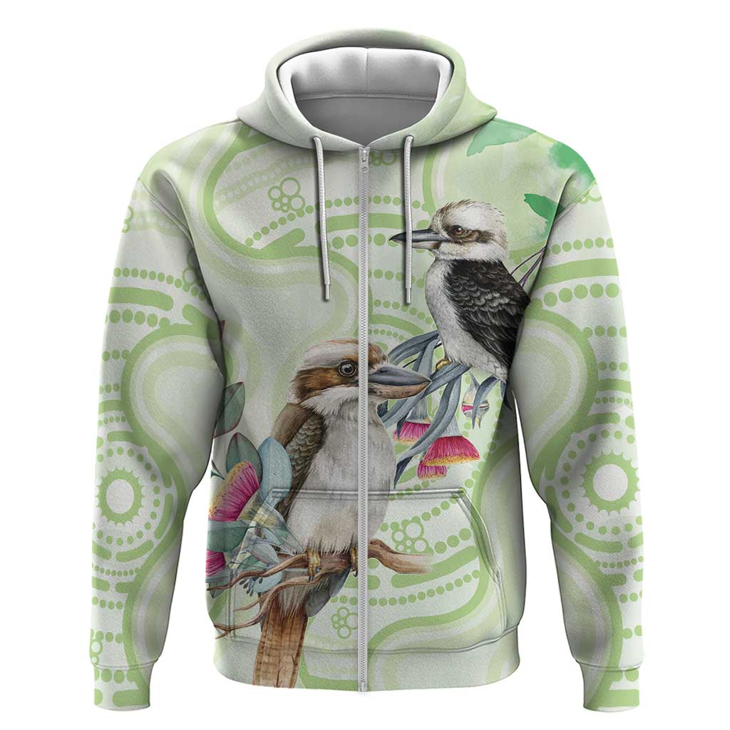Australia Gumtree And Kookaburra Hoodie Aboriginal Art - Watercolor Style - Vibe Hoodie Shop